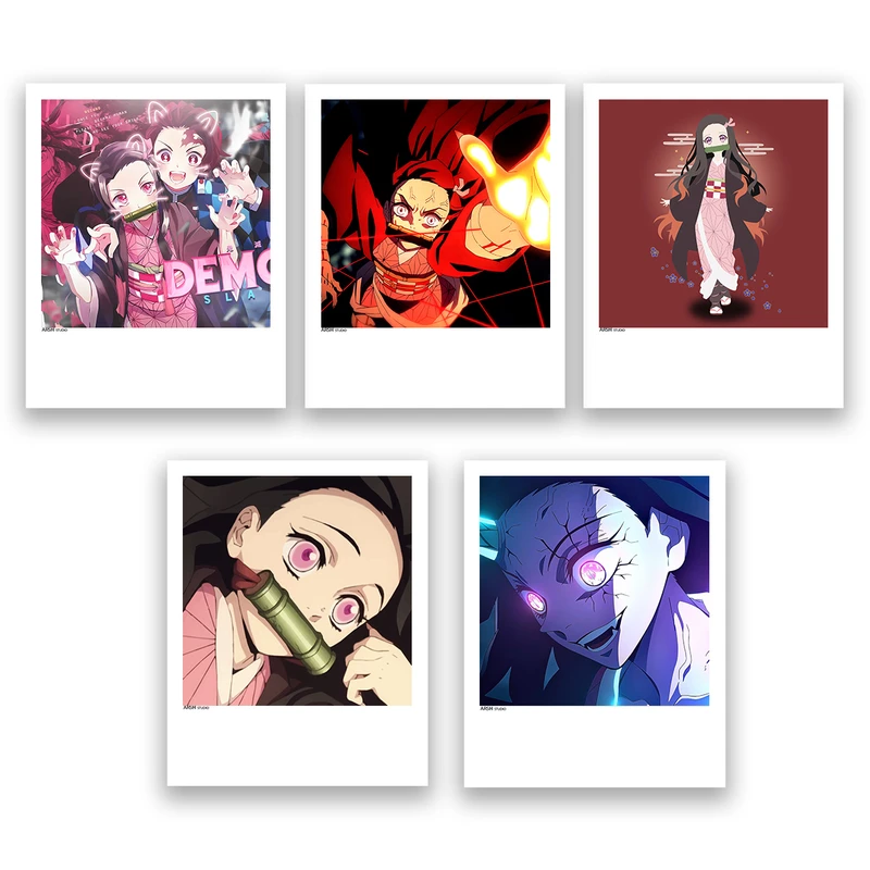 آویز تزیینی عرش مدل انیمه شیطان کش Demon Slayer کد Asa023 مجموعه 5عددی