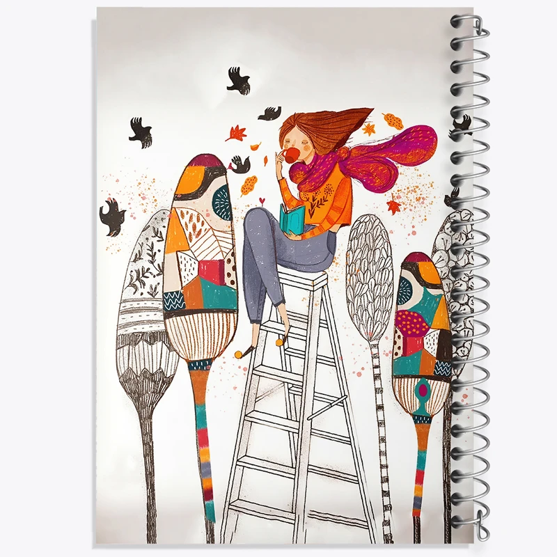 دفتر ژورنال نویسی 50 برگ خندالو مدل نقطه ای طرح دخترانه کد N4803