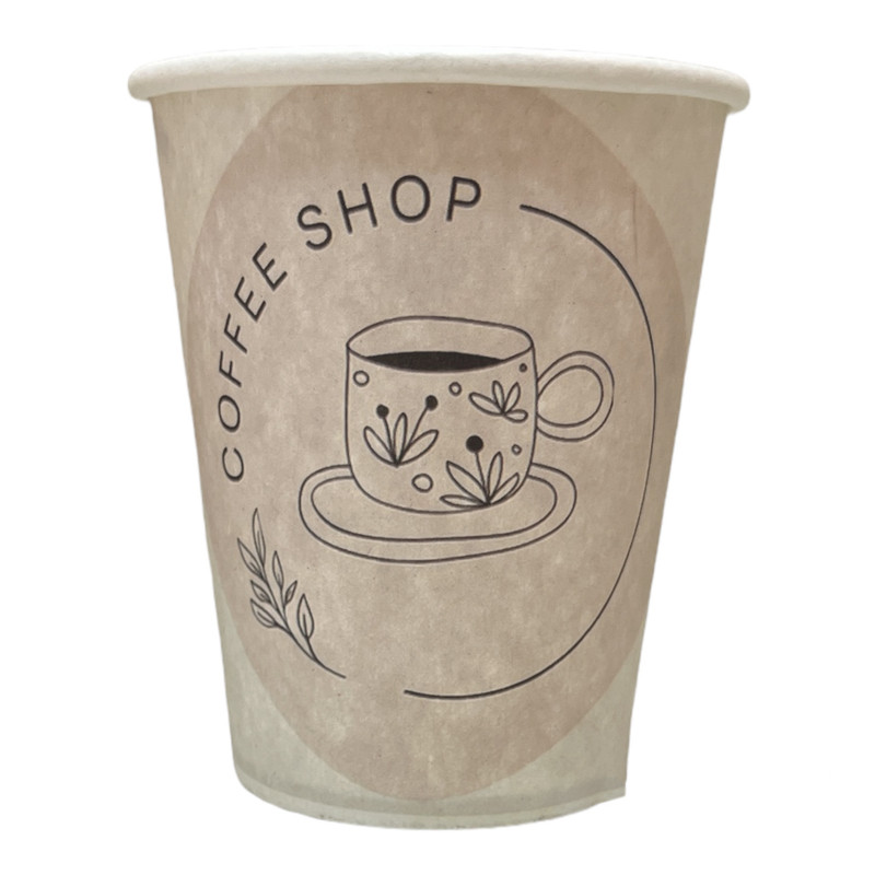 لیوان یکبار مصرف کاغذی طرح Coffee Shop بسته 50 عددی