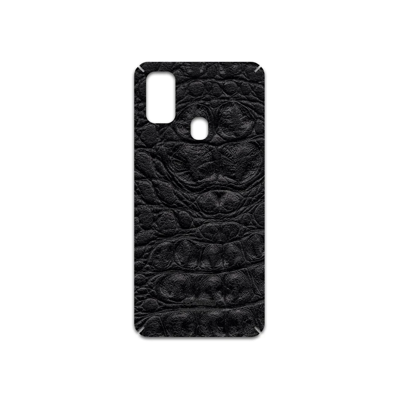 برچسب پوششی ماهوت مدل Black-Crocodile-Leather مناسب برای گوشی موبایل سامسونگ Galaxy M21