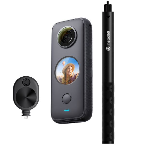 دوربین فیلم برداری ورزشی اینستا 360 مدل ONE X2 همراه مونوپاد و بولت تایم SUN3524