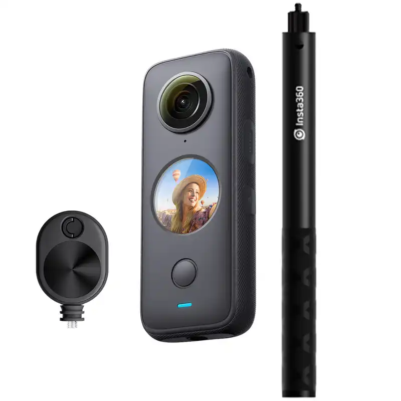 دوربین فیلم برداری ورزشی اینستا 360 مدل ONE X2 همراه مونوپاد و بولت تایم SUN3524