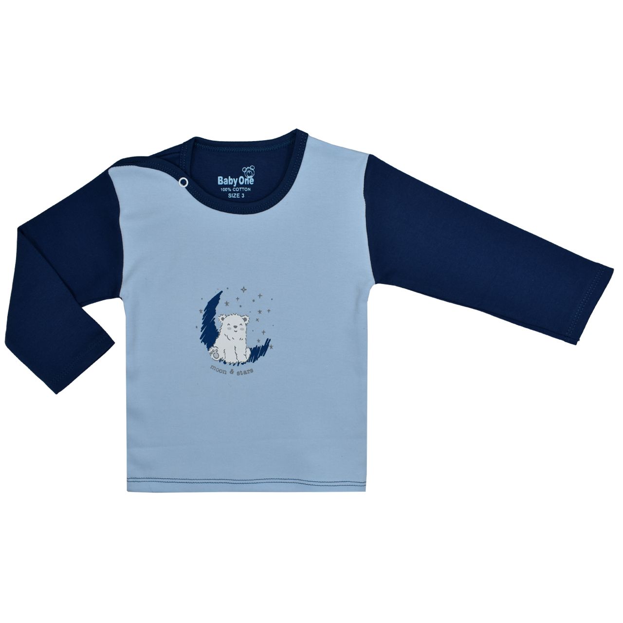 تی شرت آستین بلند نوزادی بی بی وان مدل خرس قطبی کد 1 -  - 4