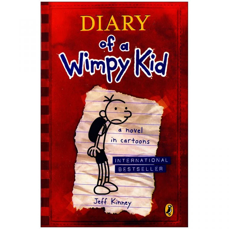 کتاب diary of a wimpy kid a novel in cartoons اثر jeff kinny انتشارات زبان مهر