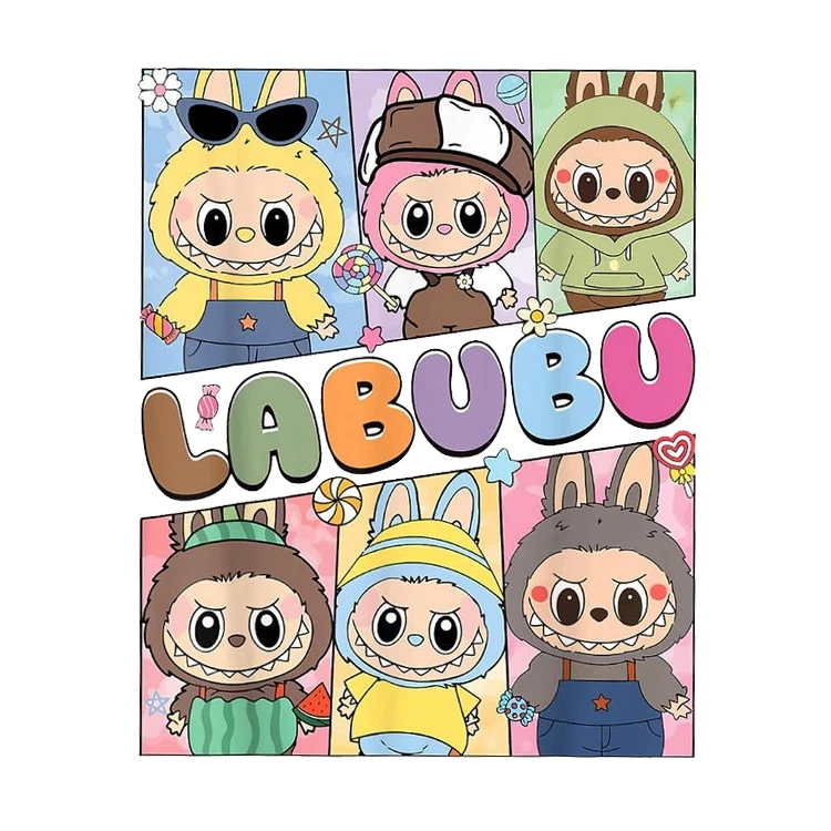 استیکر پارچه و لباس پاد آفرین مدل عروسک لبوبو کد S2154