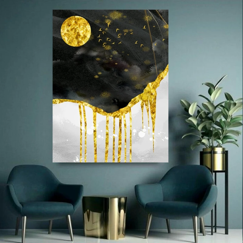 پوستر طرح ماه در شب مدل مدرن کد BR228