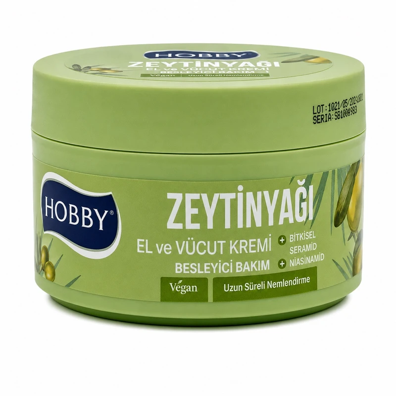کرم مرطوب‌کننده دست، صورت هوبی مدل Zeytinyağı مناسب برای انواع پوست حجم 250 میلی‌لیتر