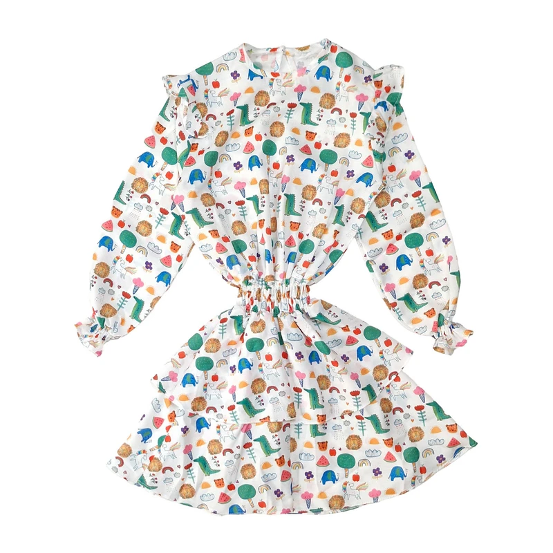 پیراهن آستین بلند دخترانه تیتیش مدل 2471618