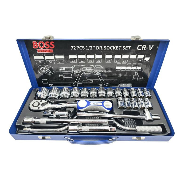 آچار بکس باس مدل BS-24pcsP مجموعه 24 عددی آچار بکس باس مدل BS-24pcsP مجموعه 24 عددی