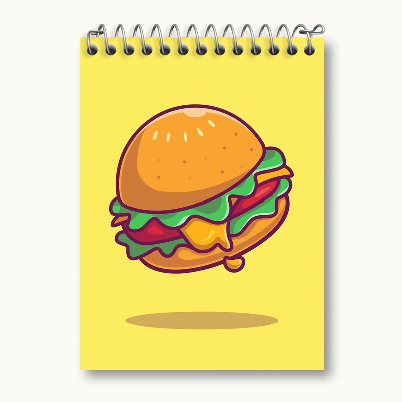 دفتر یادداشت 50 برگ خندالو مدل فست فود برگر کد 29469