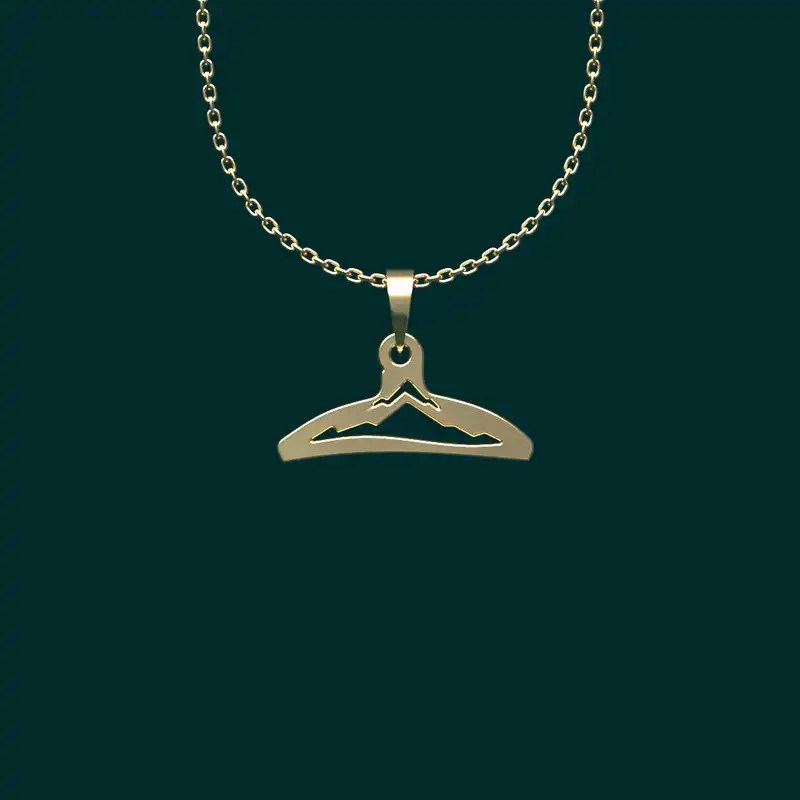 گردنبند طلا 18 عیار زنانه مدوپد مدل چوب لباسی کد UU2-1-1081