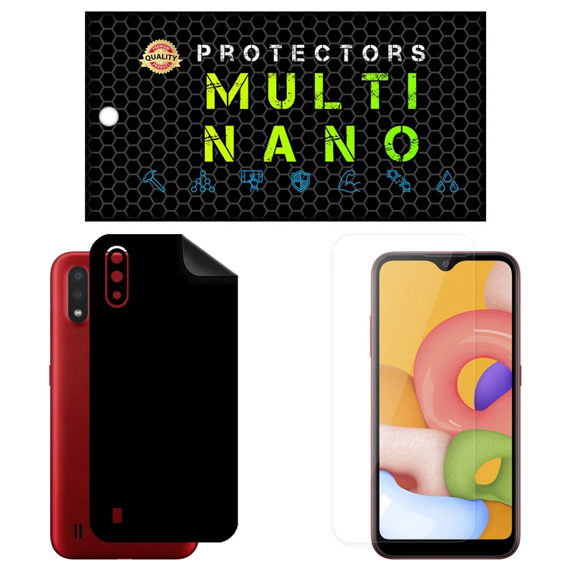 محافظ صفحه نمایش مولتی نانو مدل X-SFM مناسب برای گوشی موبایل سامسونگ Galaxy A01 به همراه برچسب پوششی