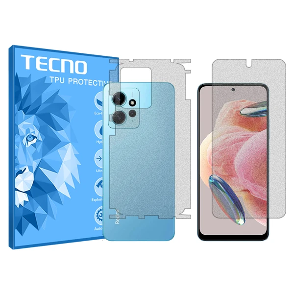 محافظ صفحه نمایش مات تکنو مدل HyMTT مناسب برای گوشی موبایل شیائومی Redmi Note 12 4G به همراه محافظ پشت گوشی