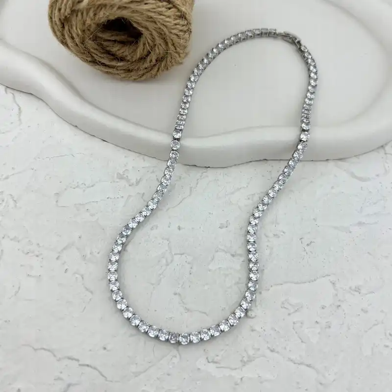 گردنبند زنانه مدل تنیسی کد N4801