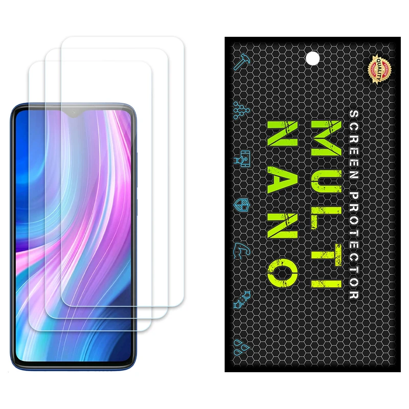 محافظ صفحه نمایش مولتی نانو مدل X-S3N مناسب برای گوشی موبایل شیائومی Redmi Note 8 Pro بسته سه عددی