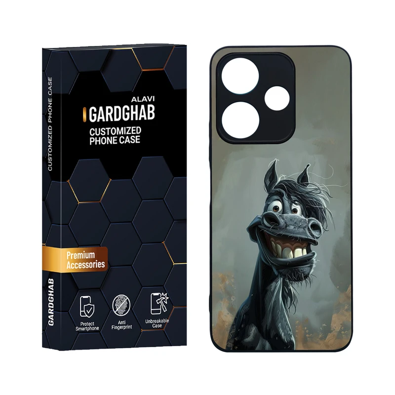 کاور گارد قاب علوی مدل دورژله ای کارتنی و انیمه مناسب برای گوشی موبایل شیائومی Redmi 13 4G / 5G