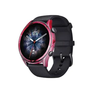 برچسب ماهوت طرح Pink_Flower مناسب برای ساعت هوشمند شیائومی Amazfit GTR 3 Pro
