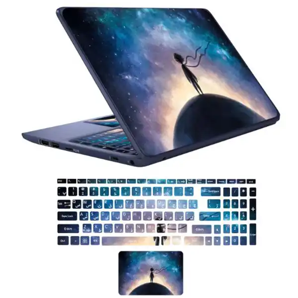 استیکر لپ تاپ راتیانا مدل شازده کوچولو کد 01 مناسب برای لپ تاپ 15 تا 17 اینچ به همراه برچسب حروف فارسی کیبورد