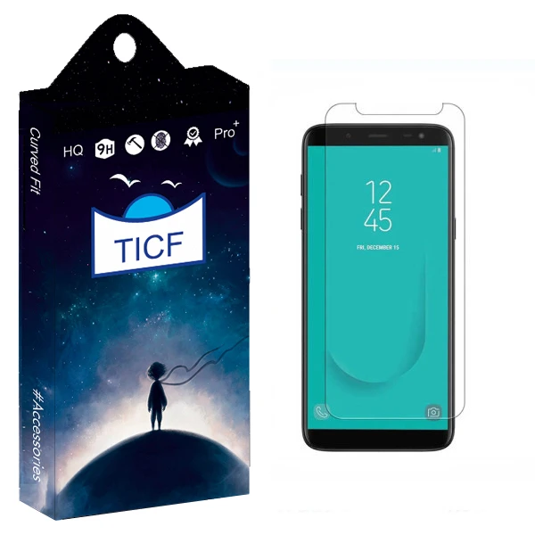 محافظ صفحه نمایش شیشه ای تی ای سی اف مدل +HD مناسب برای گوشی موبایل سامسونگ Galaxy J8 Plus