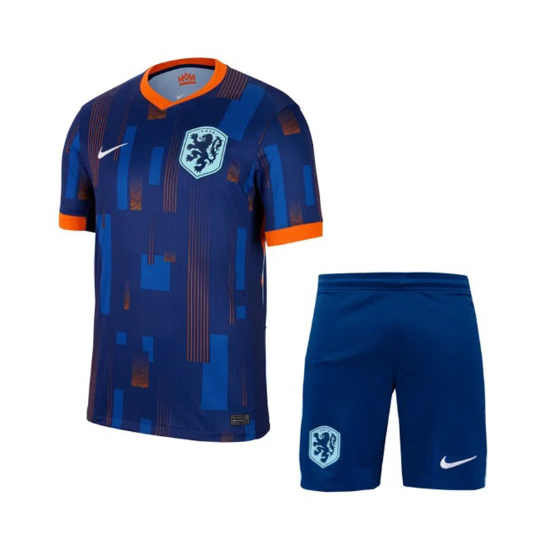ست تی شرت و شلوارک ورزشی مردانه مدل هلند Away 2024 ست تی شرت و شلوارک ورزشی مردانه مدل هلند Away 2024