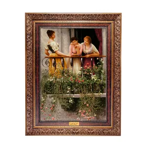 تابلو فرش ماشینی نقش نگار رضوی طرح دختران کد 814KC