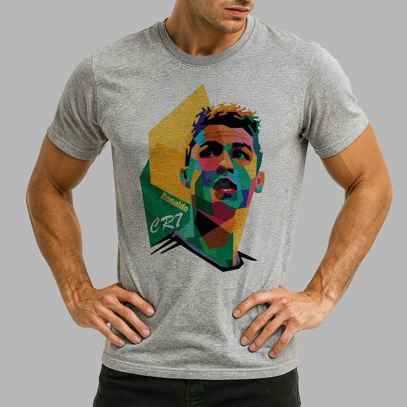 تی شرت آستین کوتاه مردانه مدل رونالدو F1005