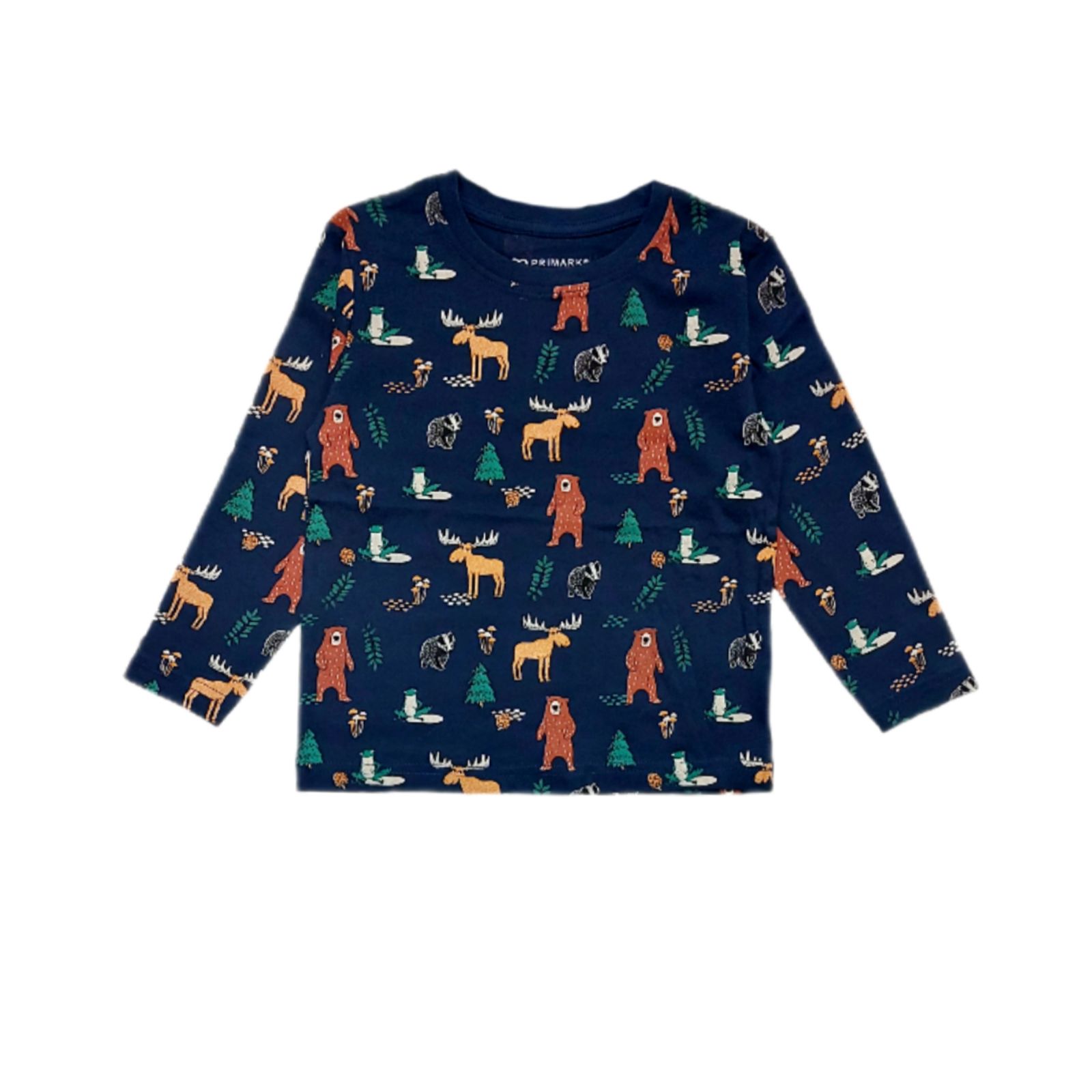 تی شرت آستین بلند پسرانه پیریمارک مدل حیوانات جنگل کد 0367 -  - 1