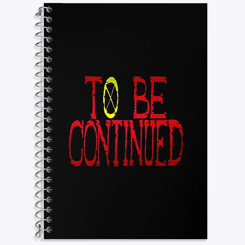 دفتر زبان 50 برگ خندالو مدل سه خط طرح To be continued کد F5578