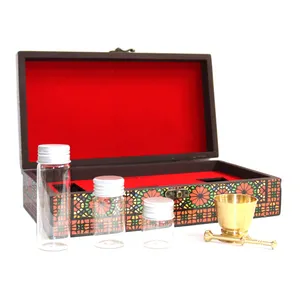 ظرف زعفران کد BS-46 مجموعه 3 عددی به همراه هاون