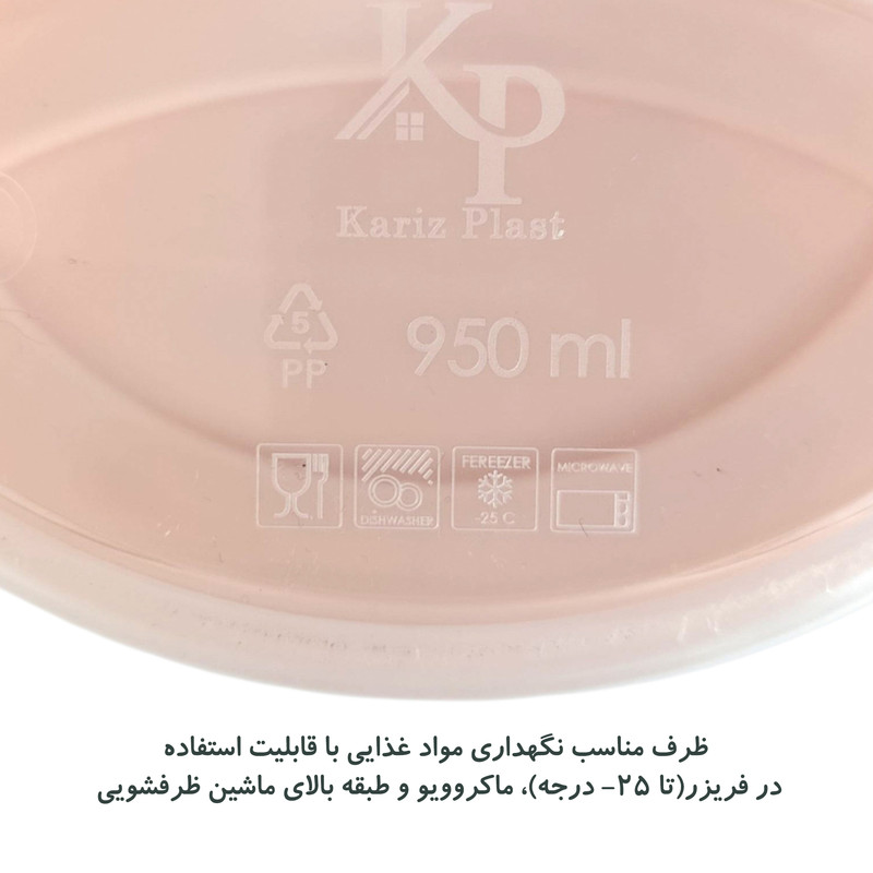 ظرف نگهدارنده غذا کاریز مدل 3 خانه هلیا بسته 2 عددی