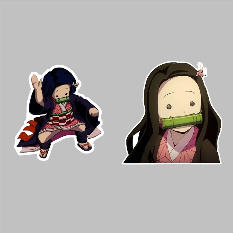 استیکر لپ تاپ کارنیکا طرح انیمه شیطان کش-نزوکو کامادو مدل Anime Kimetsu no Yaiba-Nezuko Kamado-2222023 مجموعه 2 عددی