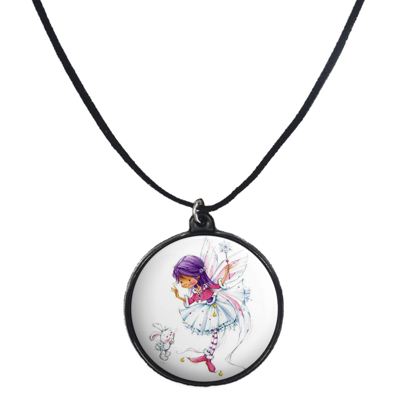 گردنبند پرمانه طرح دخترونه کد pmb.4885 مدل دو طرفه