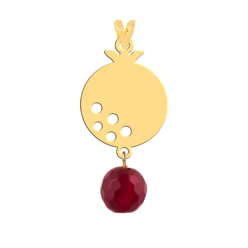 آویز گردنبند طلا 18 عیار زنانه فرشته مدل انار یلدا کد WNLASZ-000069