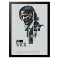 تابلو بکلیت طرح فیلم جان ویک JOHN WICK مدل b-po1621 فریم مشکی