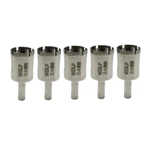 مته گرد بر شیشه ولف مدل YP-024 سایز 24 میلی متر مجموعه 5 عددی 