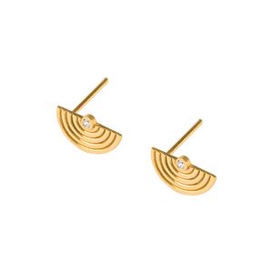 گوشواره میخی طلا 18 عیار زنانه پرسته مدل اختروش کد we851