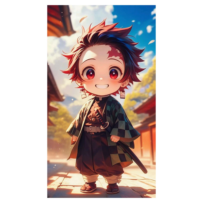 استیکر لپ تاپ و موبایل مدل انیمه طرح شیطان کش کامادو تانجیرو demon slayer kamado tanjiro کد 300