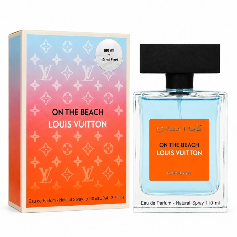 ادوپرفیوم نیو پرستیژ کالر مدل On The Beach Louis Vuitton با رایحه شیرین و مرکباتی حجم 110 میلی‌لیتر