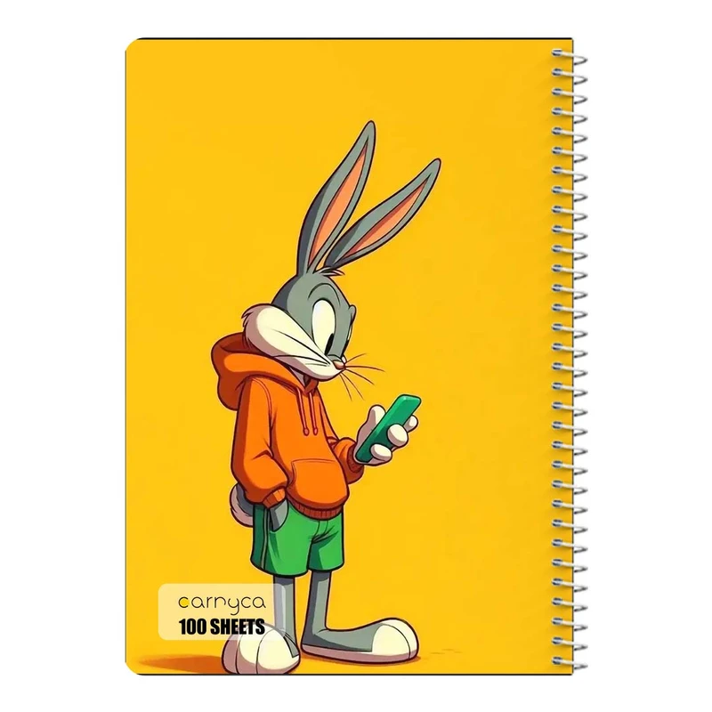 دفتر مشق 100 برگ سیمی کارنیکا طرح باگز بانی The Bugs Bunny کد 18598