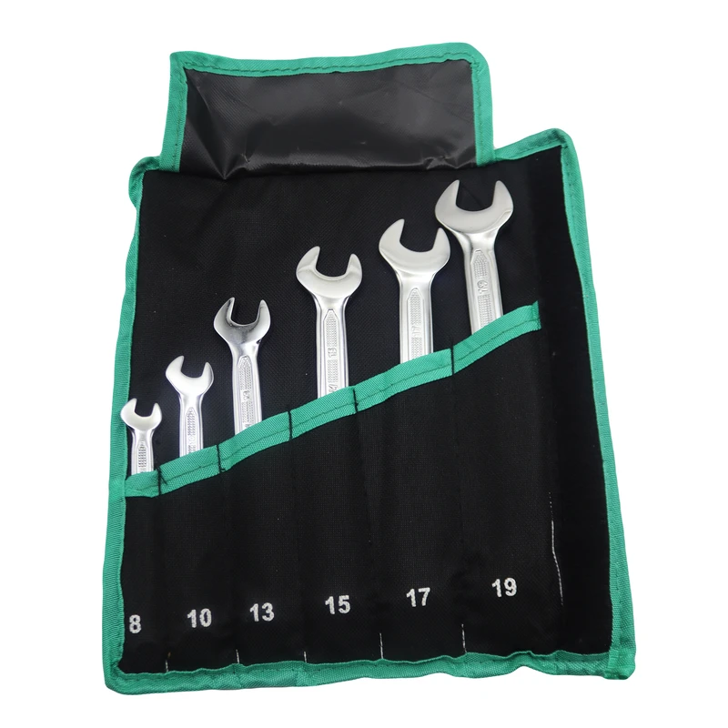 آچار یکسر تخت و یکسر رینگی سیلور مدل YP-GTSTC6/8-19MM مجموعه 6 عددی  