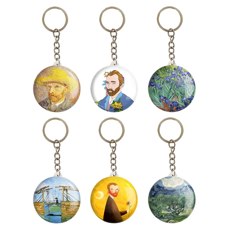 جاکلیدی خندالو مدل ونسان ونگوگ Vincent vanGogh کد 1622A مجموعه 6 عددی