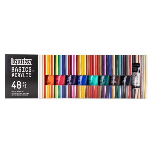 رنگ اکریلیک لیکوتکس مدل بیسیک حجم 22 میلی لیتر بسته 48 عددی
