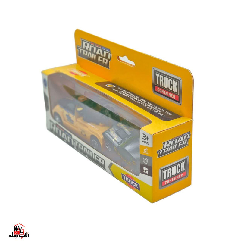 ماشین بازی ناب سل مدل کامیون بازی یدک کش فلزی عقب کش مجموعه دو عددی TRUCK TRANSPORT NAAB003