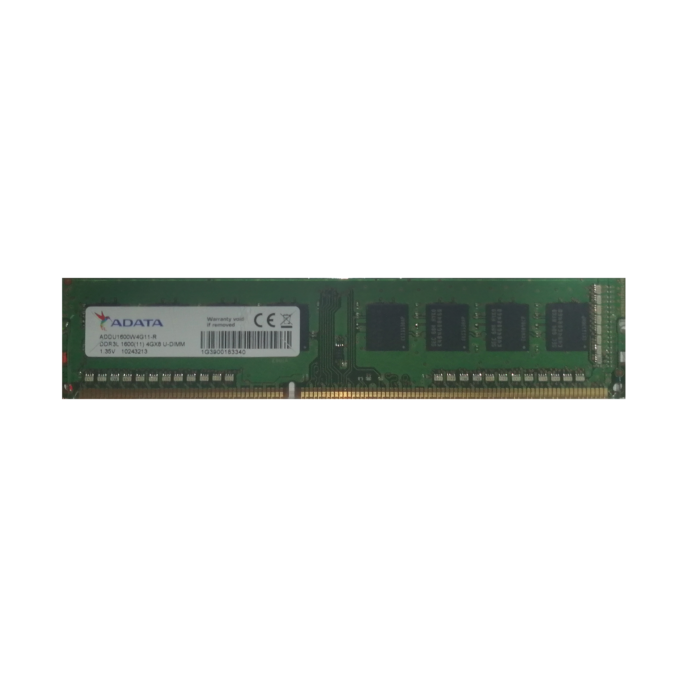 رم دسکتاپ DDR3 تک کاناله 1600 مگاهرتز  ای دیتا مدل PC3L-12800 ظرفیت 4 گیگابایت