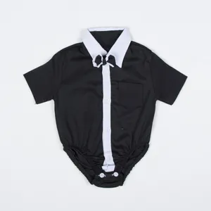 بادی آستین کوتاه نوزادی مدل پاپیون