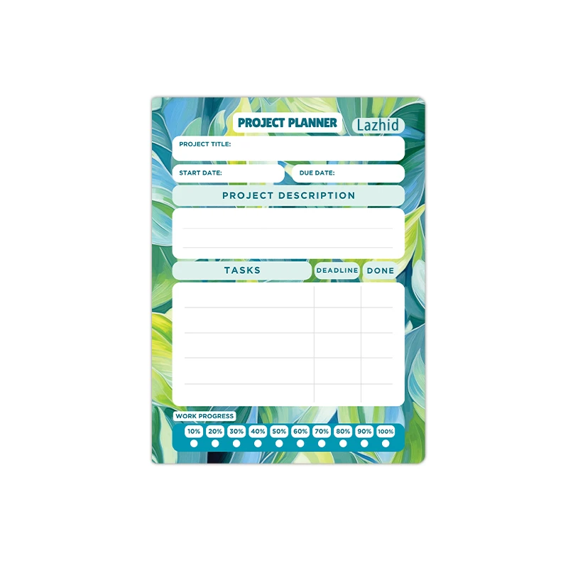 تخته وایت برد لاژید مدل برنامه ریزی پروژه سایز 14x18 سانتی متر