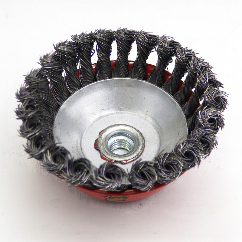 فرچه سیمی کاسه ای بافته مدل گوریلا کد YP-BAFTEH-125MM