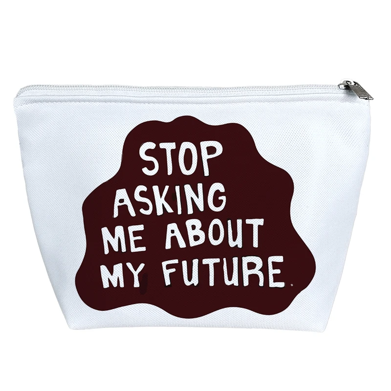 کیف لوازم آرایش دخترانه خندالو مدل Stop Asking Me About My Future کد 8394