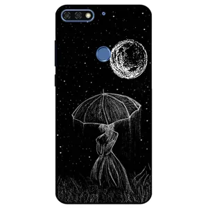Megafone Girl and Moon 1369 Cover For Huawei Y7 Prime 2018 / Y7 2018