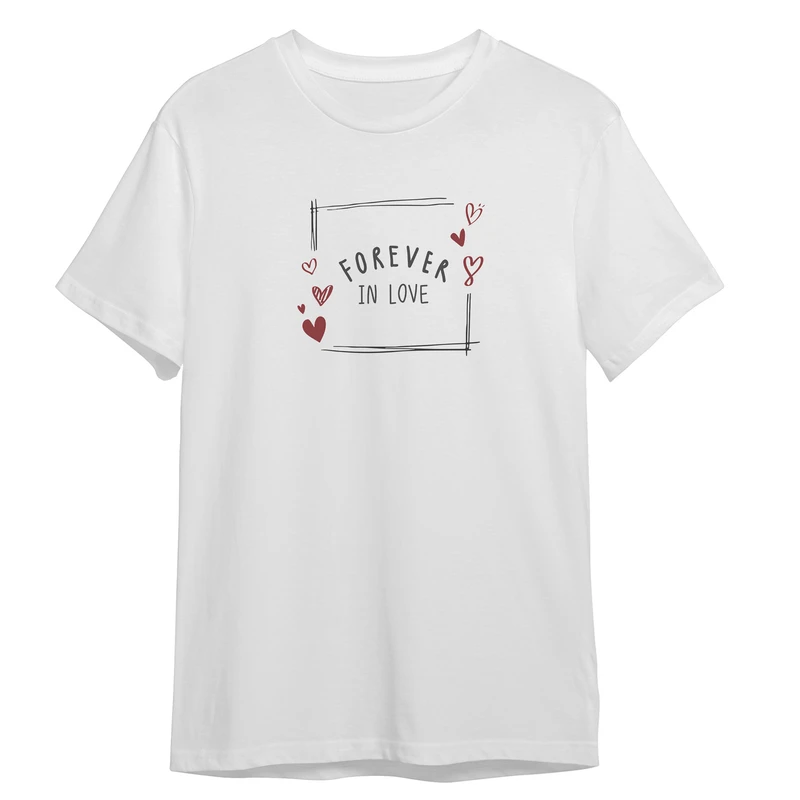 تی شرت آستین کوتاه زنانه مدل عشق کد 0573